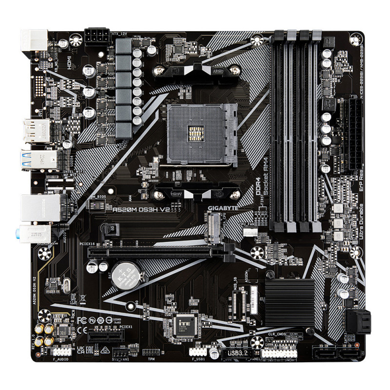 Gigabyte A520M DS3H V2 (rev. 1.0) Kanta AM4 mikro ATX