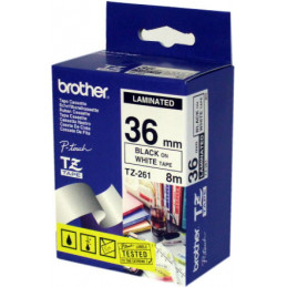 Brother TZ-261 etikettien kirjoitusnauha Musta valkoisella