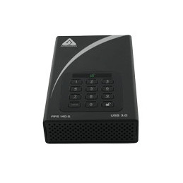 Apricorn Aegis Padlock DT FIPS USB3.0 2TB ulkoinen kovalevy Musta