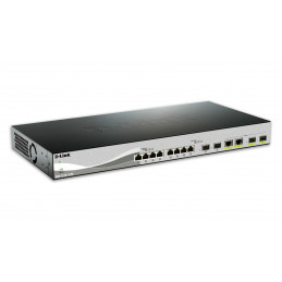 D-Link DXS-1210-12TC E verkkokytkin Hallittu L2 10G Ethernet (100 1000 10000) 1U Musta, Hopea