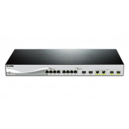 D-Link DXS-1210-12TC E verkkokytkin Hallittu L2 10G Ethernet (100 1000 10000) 1U Musta, Hopea