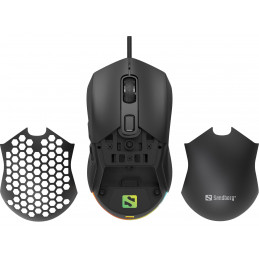 Sandberg FlexCover 6D Gamer Mouse hiiri Molempikätinen USB A-tyyppi 12800 DPI