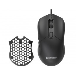 Sandberg FlexCover 6D Gamer Mouse hiiri Molempikätinen USB A-tyyppi 12800 DPI