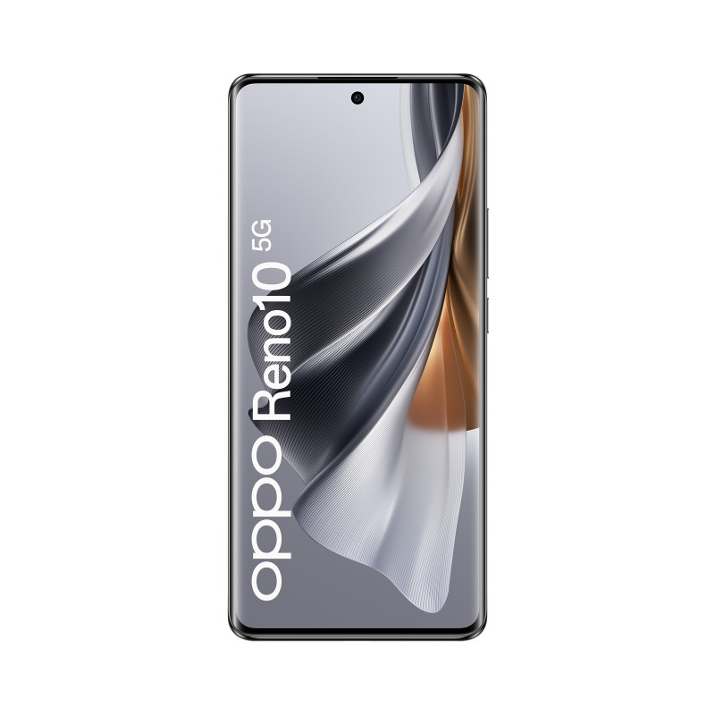 OPPO Reno 10 5G 17 cm (6.7") Kaksois-SIM Android 13 USB Type-C 8 GB 256 GB 5000 mAh Harmaa, Hopea