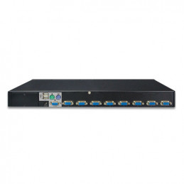 PLANET KVM-210-08 KVM-kytkin Telineasennus Musta