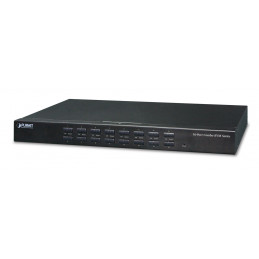 PLANET 16-Port Combo KVM Switch  KVM-kytkin Telineasennus Musta