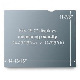 3M PF19.0 Kehyksetön näytön yksityisyyssuodatin 48,3 cm (19")