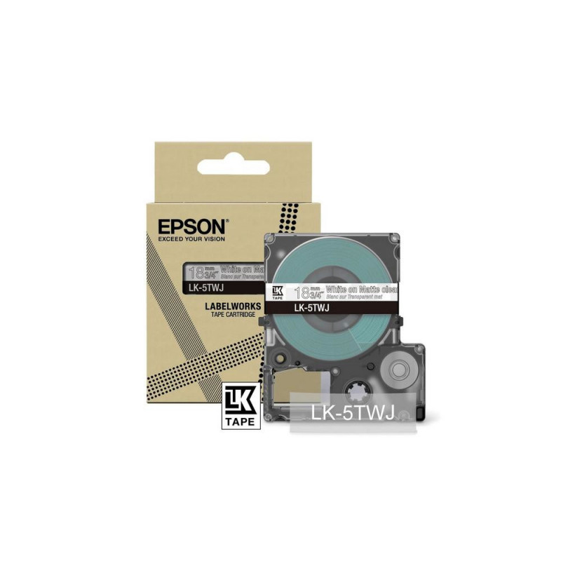 Epson LK-5TWJ Läpinäkyvä, Valkoinen