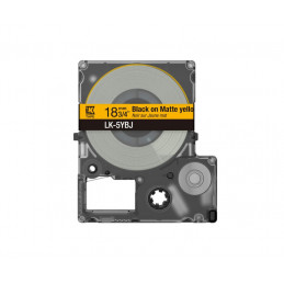 Epson C53S672075 etikettien kirjoitusnauha Musta keltaisella