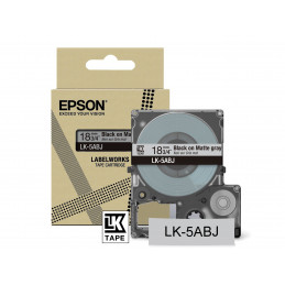 Epson C53S672087 etikettien kirjoitusnauha Musta harmaalla LK