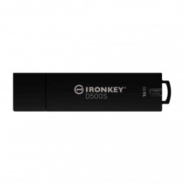 Kingston Technology IronKey D500S USB-muisti 16 GB USB A-tyyppi 3.2 Gen 1 (3.1 Gen 1) Musta