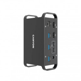 Canyon CNS-HDS95ST kannettavien tietokoneiden telakka ja porttitoistin Telakointi USB 3.2 Gen 2 (3.1 Gen 2) Type-C Musta