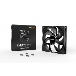 be quiet! Pure Wings 3 140mm PWM Tietokonekotelo Tuuletin 14 cm Musta 1 kpl