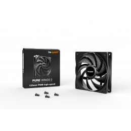 be quiet! Pure Wings 3 120mm PWM high-speed Tietokonekotelo Tuuletin 12 cm Musta 1 kpl
