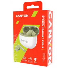 Canyon CNS-TWS5GR kuulokkeet ja kuulokemikrofoni Langaton In-ear Puhelut Musiikki Urheilu Päivittäinen USB Type-C Bluetooth