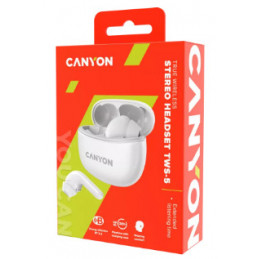 Canyon CNS-TWS5W kuulokkeet ja kuulokemikrofoni Langaton In-ear Puhelut Musiikki Urheilu Päivittäinen USB Type-C Bluetooth