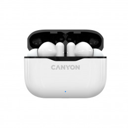 Canyon CNE-CBTHS3W kuulokkeet ja kuulokemikrofoni Langaton In-ear Puhelut Musiikki USB Type-C Bluetooth Valkoinen