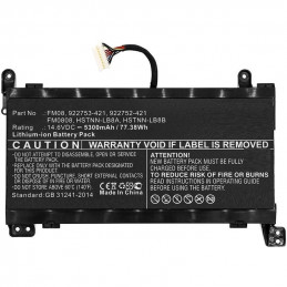 CoreParts MBXHP-BA0219 kannettavan tietokoneen varaosa Akku