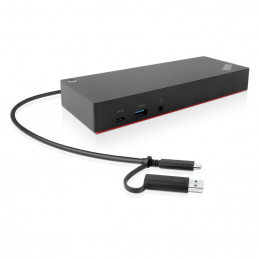 Lenovo 40AF0135IT kannettavien tietokoneiden telakka ja porttitoistin Langallinen USB 3.2 Gen 2 (3.1 Gen 2) Type-C Musta