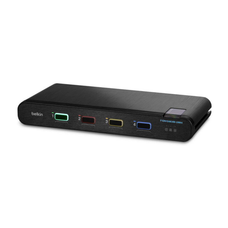 Belkin F1DN104KVM-UNN4 KVM-kytkin Musta