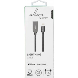 eSTUFF ES601165 Lightning-kaapeli 1,5 m Harmaa