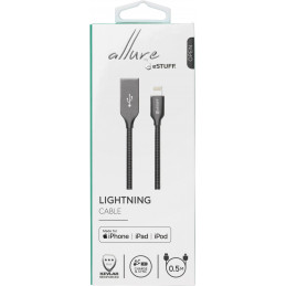 eSTUFF ES601065 Lightning-kaapeli 0,5 m Harmaa
