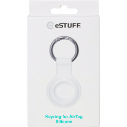 eSTUFF AirTag Keyring Silicone Avainrengas Valkoinen