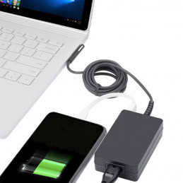 CoreParts MBXMS-AC0001 virta-adapteri ja vaihtosuuntaaja Sisätila 65 W Musta