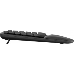 Logitech Wave Keys näppäimistö RF Wireless + Bluetooth QWERTY Tanska, Suomi, Norjalainen, Ruotsi Grafiitti