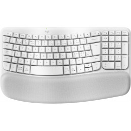 Logitech Wave Keys näppäimistö RF Wireless + Bluetooth QWERTY Tanska, Suomi, Norjalainen, Ruotsi Valkoinen