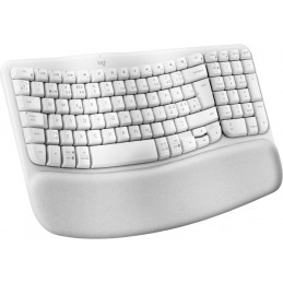 Logitech Wave Keys näppäimistö RF Wireless + Bluetooth QWERTY Tanska, Suomi, Norjalainen, Ruotsi Valkoinen