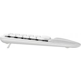 Logitech Wave Keys näppäimistö RF Wireless + Bluetooth QWERTY Tanska, Suomi, Norjalainen, Ruotsi Valkoinen