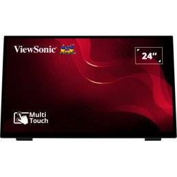 Viewsonic TD2465 infonäyttö Interaktiivinen litteä paneeli 61 cm (24") LED 250 cd m² Full HD Musta Kosketusnäyttö