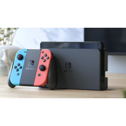 Nintendo Switch OLED kannettava pelikonsoli 17,8 cm (7") 64 GB Kosketusnäyttö Wi-Fi Sininen, Punainen