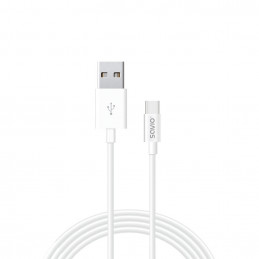 Savio CL-126 USB-kaapeli 1 m USB 2.0 USB C USB A Valkoinen