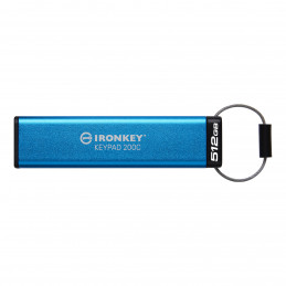 Kingston Technology IronKey Keypad 200C USB-muisti 512 GB USB Type-C 3.2 Gen 1 (3.1 Gen 1) Sininen