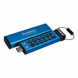 Kingston Technology IronKey Keypad 200C USB-muisti 512 GB USB Type-C 3.2 Gen 1 (3.1 Gen 1) Sininen