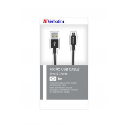 Verbatim 48863 USB-kaapeli 1 m USB A Micro-USB A Musta