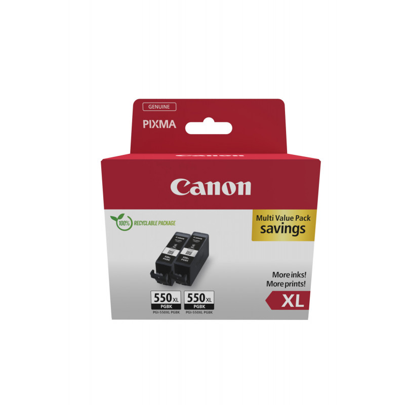 Canon 6431B010 mustekasetti 2 kpl Alkuperäinen Musta