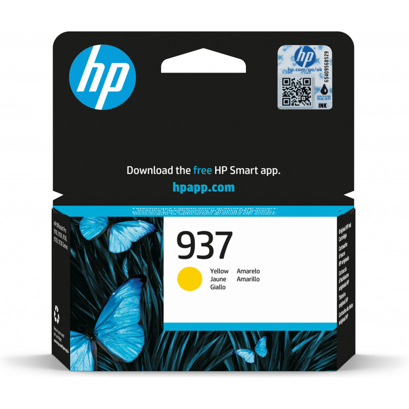 HP 937 keltainen alkuperäinen mustepatruuna
