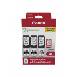 Canon 8286B015 mustekasetti 3 kpl Alkuperäinen Korkea (XL) värintuotto Musta, Syaani, Magenta, Keltainen
