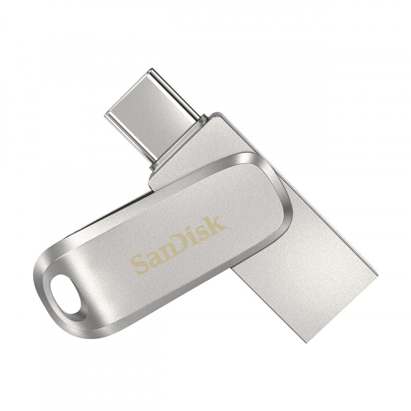 SanDisk Ultra Dual Drive Luxe USB-muisti 1 TB USB Type-A   USB Type-C 3.2 Gen 1 (3.1 Gen 1) Ruostumaton teräs