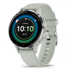 Garmin Venu 3S 3,05 cm (1.2") AMOLED Digitaalinen 390 x 390 pikseliä Kosketusnäyttö Harmaa, Hopea Wi-Fi GPS (satelliitti)