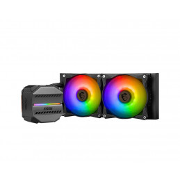 MSI MAG CORELIQUID M240 Tietokoneen jäähdytysjärjestelmä Suoritin All-in-one-nesteenjäähdytin 24 cm Musta