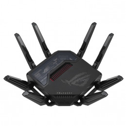 ASUS ROG Rapture GT-BE98 langaton reititin 10 Gigabit Ethernet Quad-band (2.4 GHz   5 GHz-1   5 GHz-2   6 GHz) Musta