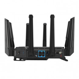 ASUS ROG Rapture GT-BE98 langaton reititin 10 Gigabit Ethernet Quad-band (2.4 GHz   5 GHz-1   5 GHz-2   6 GHz) Musta