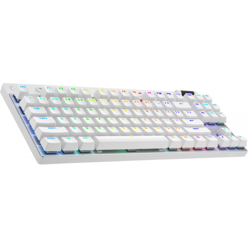 Logitech G PRO X TKL näppäimistö RF Wireless + Bluetooth QWERTY Tanska, Suomi, Norjalainen, Ruotsi Valkoinen