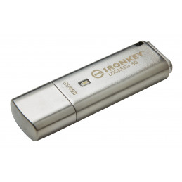 Kingston Technology IronKey Locker+ 50 USB-muisti 256 GB USB A-tyyppi 3.2 Gen 1 (3.1 Gen 1) Hopea