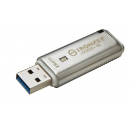 Kingston Technology IronKey Locker+ 50 USB-muisti 256 GB USB A-tyyppi 3.2 Gen 1 (3.1 Gen 1) Hopea