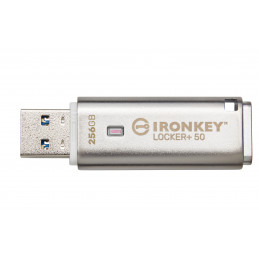 Kingston Technology IronKey Locker+ 50 USB-muisti 256 GB USB A-tyyppi 3.2 Gen 1 (3.1 Gen 1) Hopea